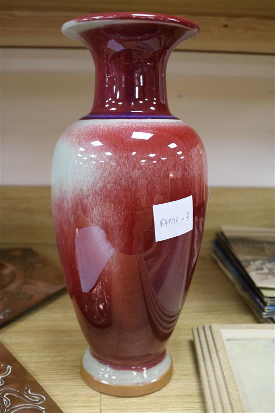 A Chinese Sang flambe vase